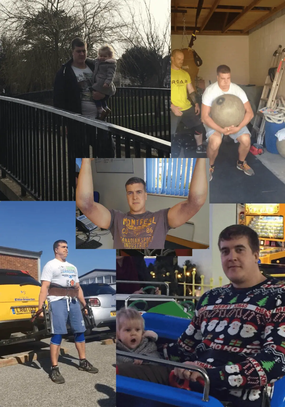 Rich before joining Buff Dads Club — composite of earlier photos